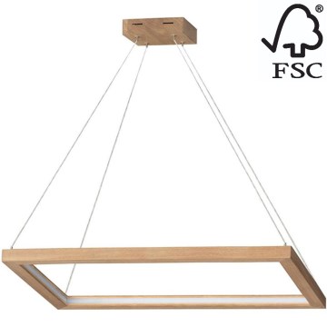 LED Żyrandol ściemnialny na lince LEGNO LED/31,5W/230V dąb – FSC certyfikowano