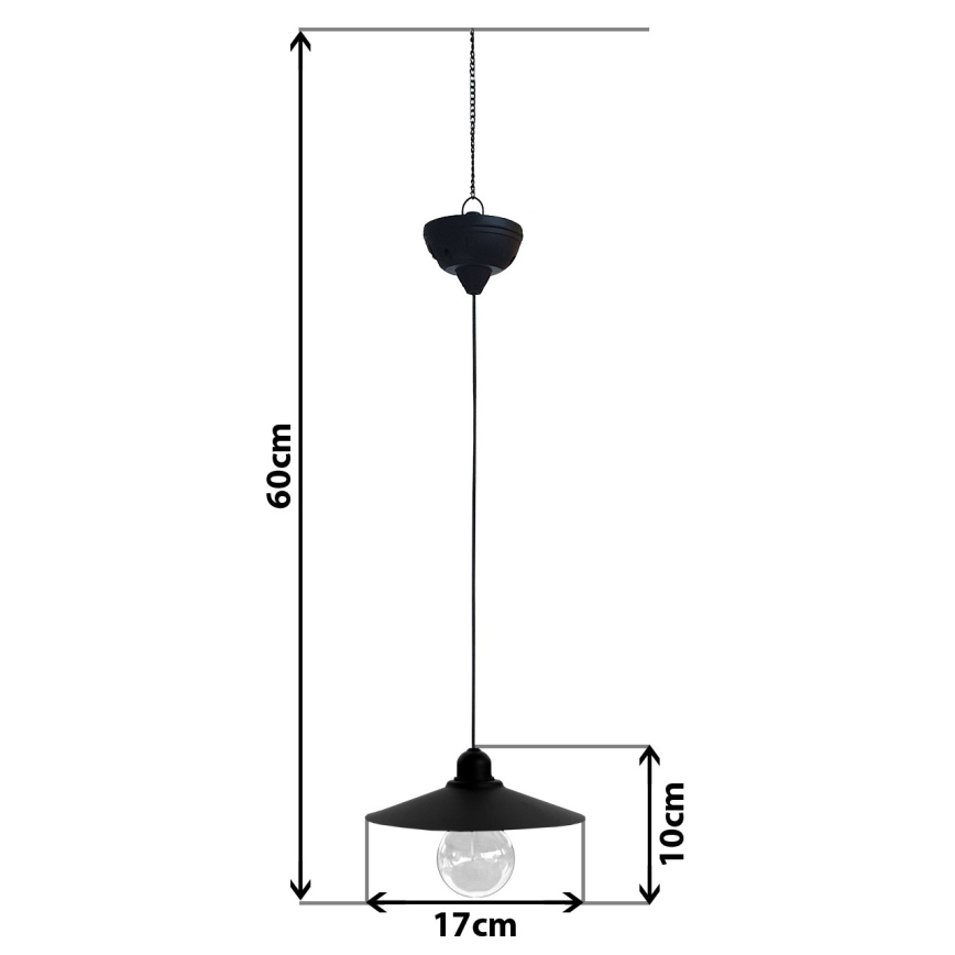 LED Żyrandol solarny na lince DINA 1,2V 200 mAh IP44