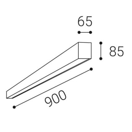 LED2 - Lampa sufitowa LED LINO LED/24W/230V 3000/3500/4000K 90 cm czarna