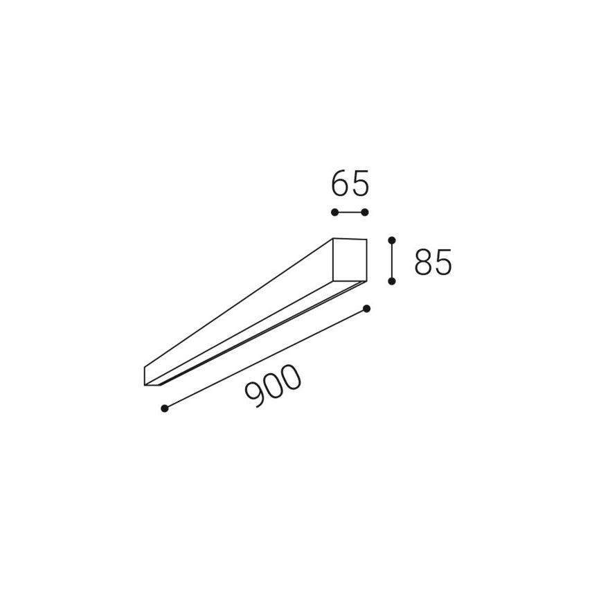 LED2 - Lampa sufitowa LED LINO LED/24W/230V 3000/3500/4000K 90 cm czarna