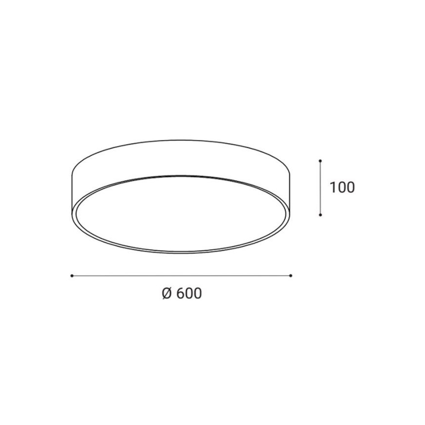 LED2 - LED Lampa sufitowa MONO LED/60W/230V 3000/4000K czarna