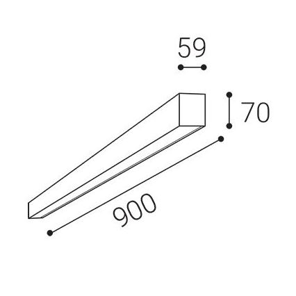 LED2 - Lampa sufitowa NOLI LED/30W/230V 3000/3500/4000K 90 cm czarna