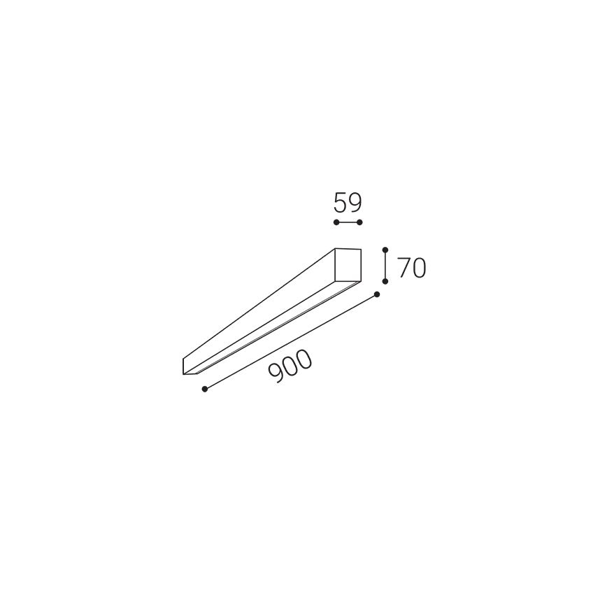 LED2 - Lampa sufitowa NOLI LED/30W/230V 3000/3500/4000K 90 cm czarna