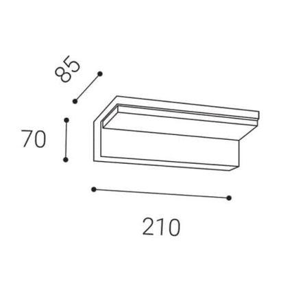 LED2 - LED Kinkiet zewnętrzny z czujnikiem HUGO LED/9W/230V IP54 3000K/4000K