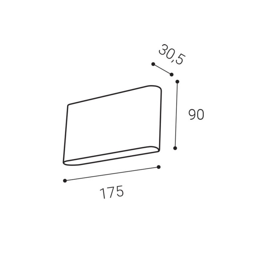 LED2 - LED Kinkiet zewnętrzny FLAT 2xLED/3W/230V IP65 3000K/4000K/5700K białe
