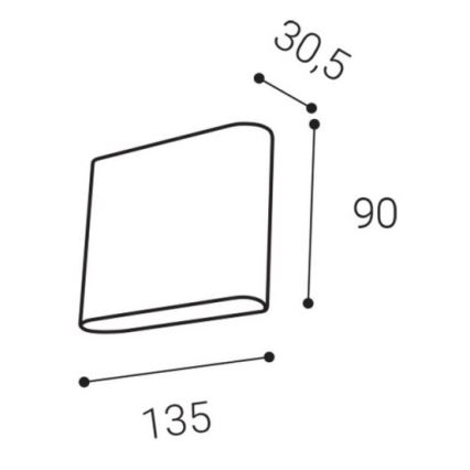 LED2 - LED Kinkiet zewnętrzny FLAT 2xLED/3W/230V IP65 3000K/4000K/5700K czarne