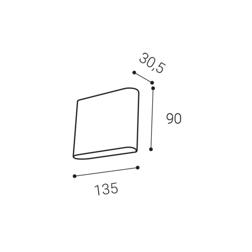 LED2 - LED Kinkiet zewnętrzny FLAT 2xLED/3W/230V IP65 3000K/4000K/5700K czarne