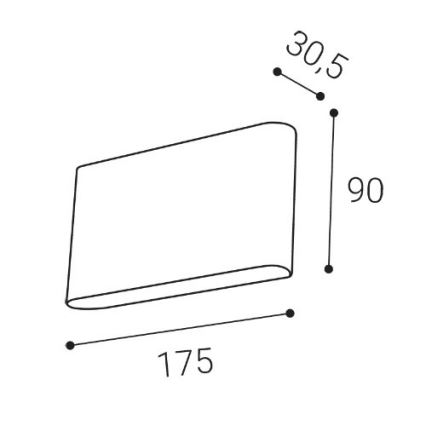 LED2 - LED Kinkiet zewnętrzny FLAT 2xLED/5W/230V IP65 3000K/4000K/5700K czarne