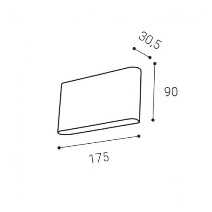 LED2 - LED Kinkiet zewnętrzny FLAT 2xLED/5W/230V IP65