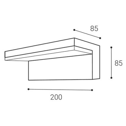 LED2 - LED Kinkiet zewnętrzny HUGO LED/9W/230V IP54 3000K/4000K