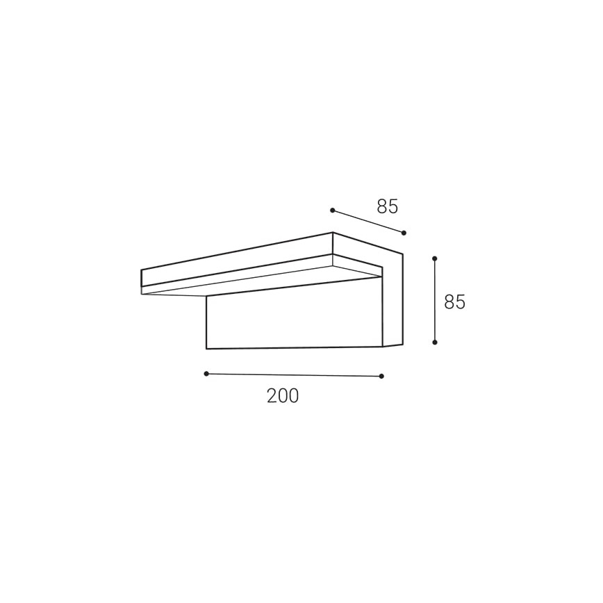 LED2 - LED Kinkiet zewnętrzny HUGO LED/9W/230V IP54 3000K/4000K