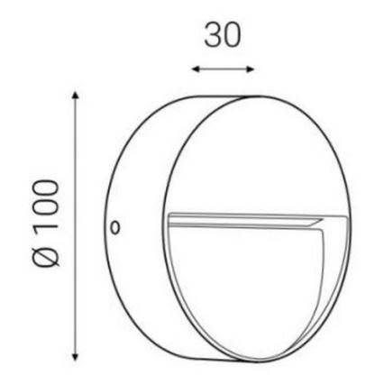 LED2 - LED Kinkiet zewnętrzny STEP ON LED/3W/230V IP54