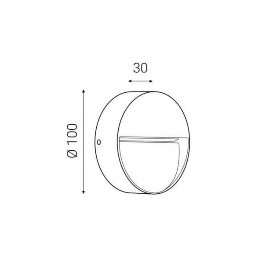 LED2 - LED Kinkiet zewnętrzny STEP ON LED/3W/230V IP54