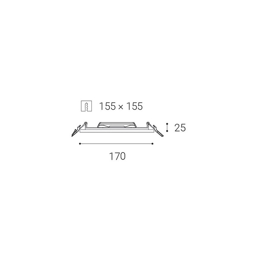 LED2 - LED Łazienkowe oświetlenie wpuszczane SLIM LED/15W/230V IP43 CRI 90