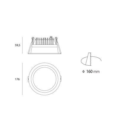 LED2 - LED Łazienkowe oświetlenie wpuszczane ZETA LED/25W/230V 3000K IP44