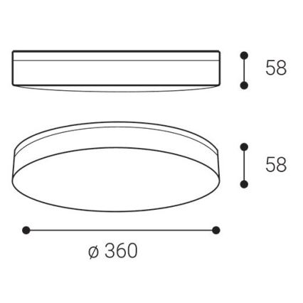 LED2 - LED Oprawa sufitowa do łazienki YPSO LED/30W/230V 3000/4000K IP54 Ø 36 cm biała