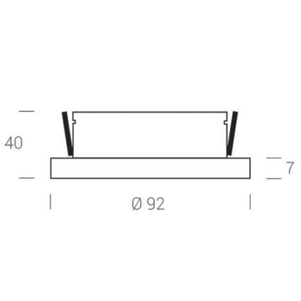 LED2 - LED Oprawa wpuszczana STATIC LED/7W/230V IP44