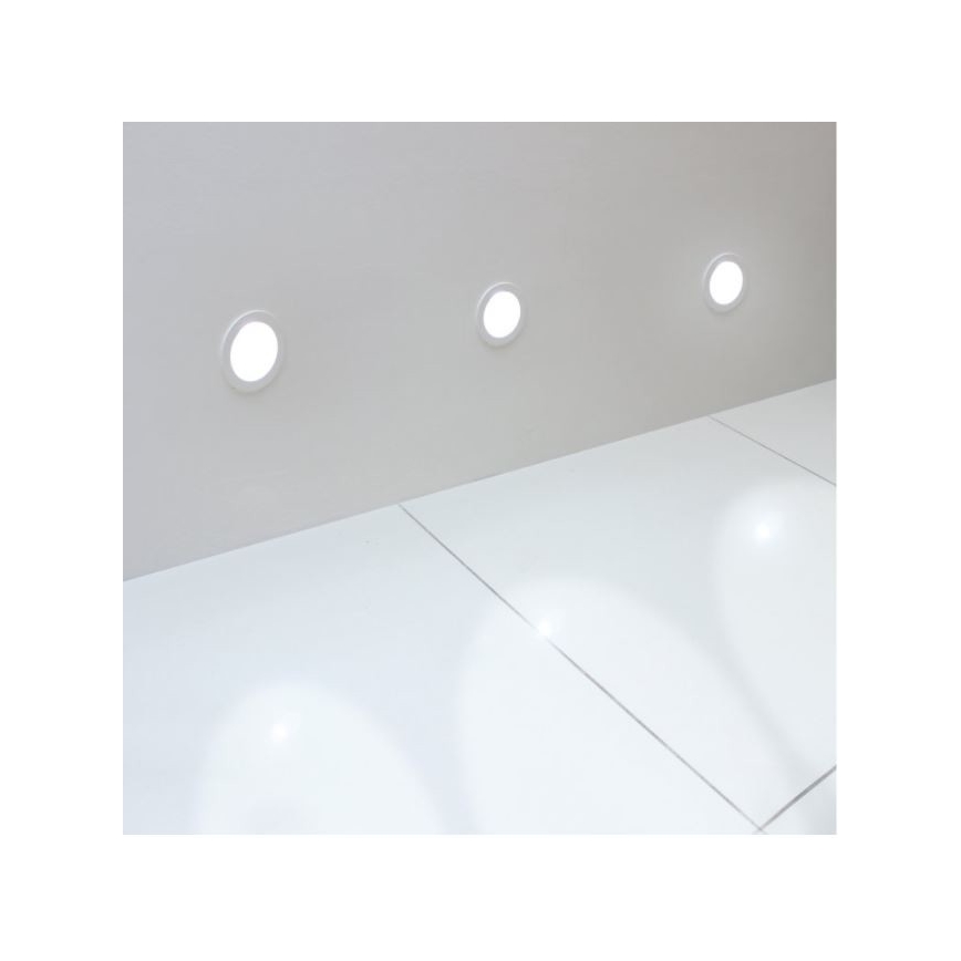 LED2 - LED Oprawa wpuszczana WALK LED/1W/230V + puszka montażowa