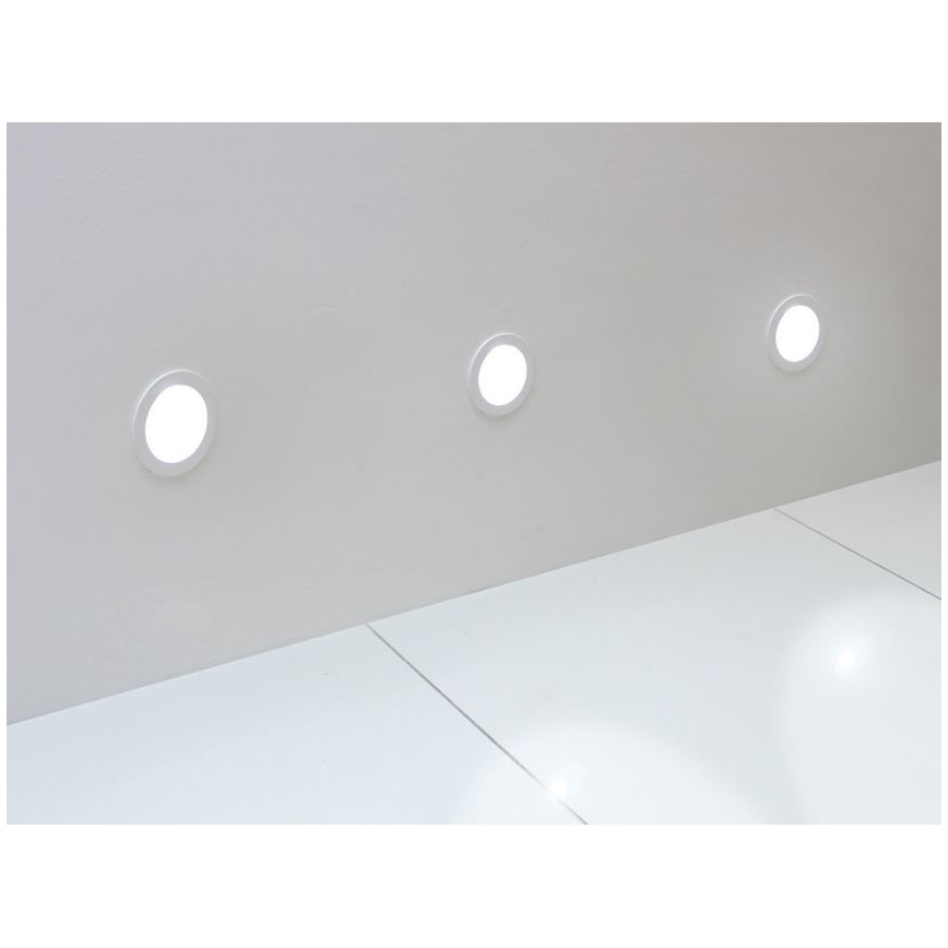 LED2 - LED Oprawa wpuszczana WALK LED/1W/230V + puszka montażowa