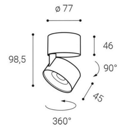 LED2 - LED Oświetlenie punktowe KLIP ON LED/11W/230V białe