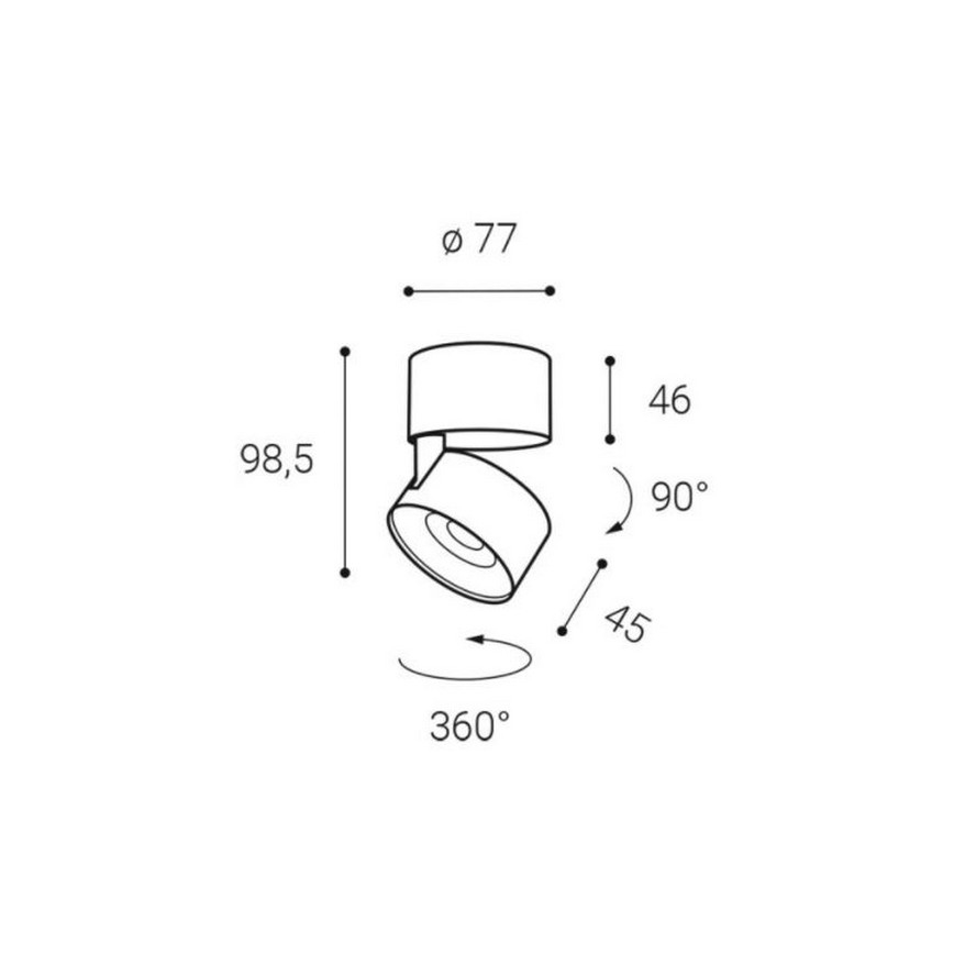 LED2 - LED Oświetlenie punktowe KLIP ON LED/11W/230V białe
