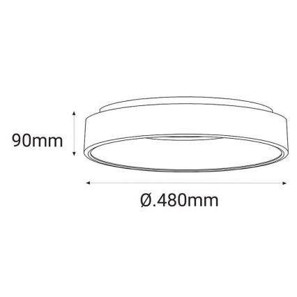 LED2 - LED Oświetlenie sufitowe BELLA LED/40W/230V 3000/4000K czarne