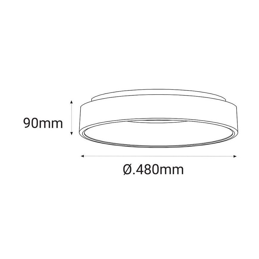 LED2 - LED Oświetlenie sufitowe BELLA LED/40W/230V 3000/4000K czarne