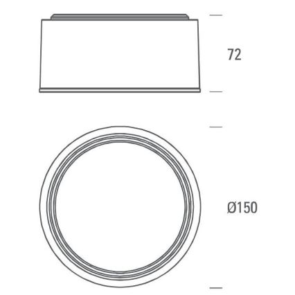 LED2 - LED Oświetlenie sufitowe BUTTON LED/17W/230V antracytowe