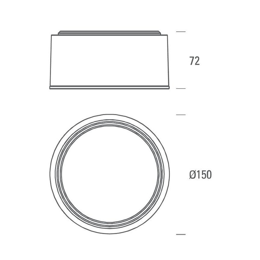 LED2 - LED Oświetlenie sufitowe BUTTON LED/17W/230V antracytowe