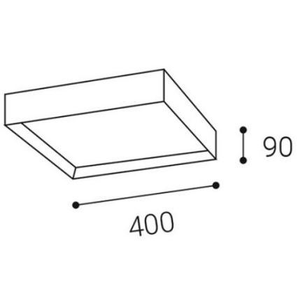 LED2 - LED Oświetlenie sufitowe MILO LED/30W/230V białe 3000/4000 K