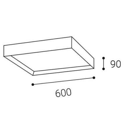 LED2 - LED Oświetlenie sufitowe MILO LED/60W/230V 3000/4000K