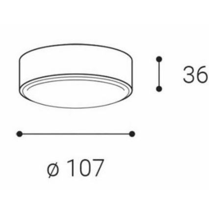 LED2 - LED Oświetlenie sufitowe ROLO LED/6W/230V IP65 antracytowe