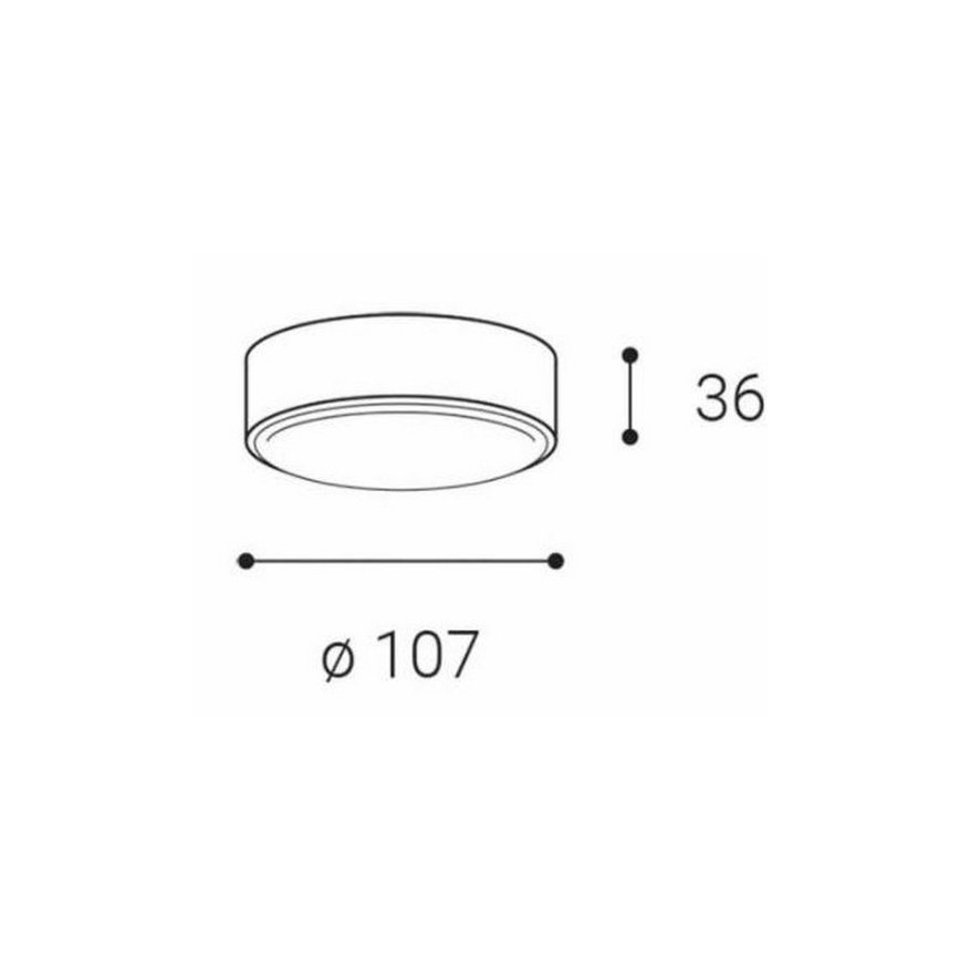 LED2 - LED Oświetlenie sufitowe ROLO LED/6W/230V IP65 antracytowe