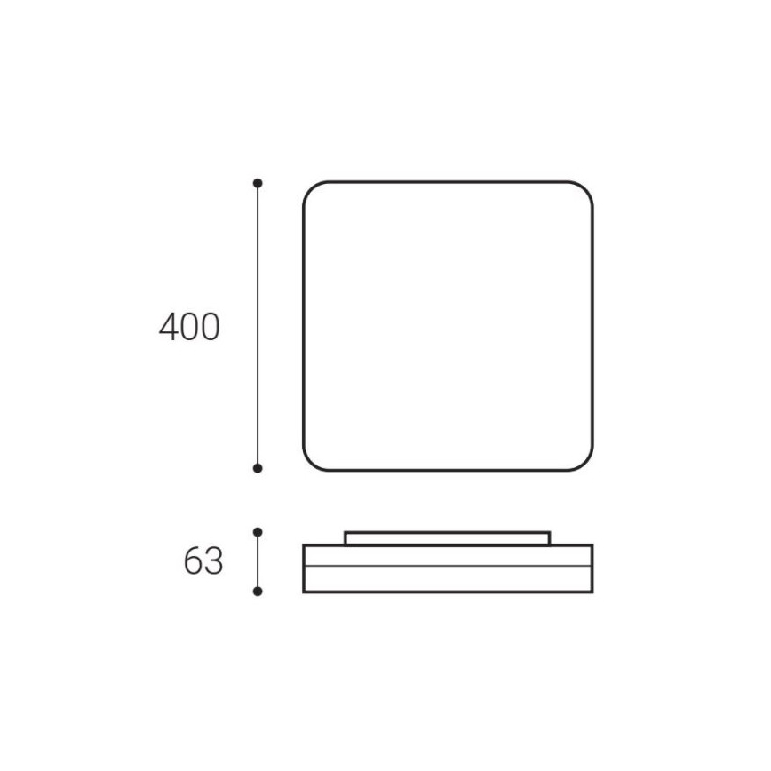 LED2 - LED Oświetlenie sufitowe SQUARE II LED/30W/230V 3000/4000/5700K IP54