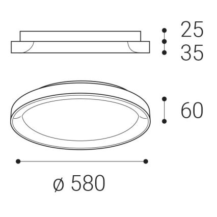 LED2 - LED Plafon BELLA LED/48W/230V 3000K/4000K białe