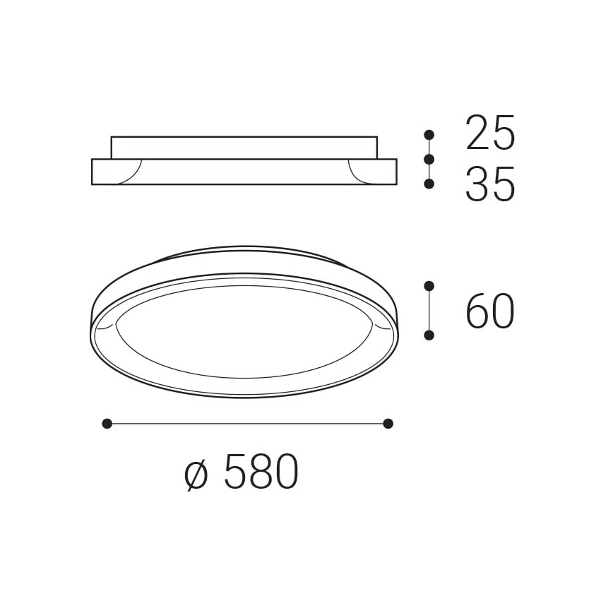 LED2 - LED Plafon BELLA LED/48W/230V 3000K/4000K białe
