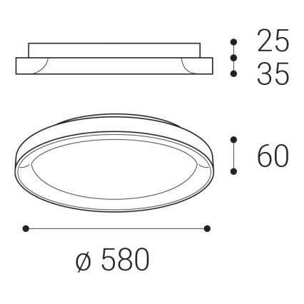 LED2 - LED Plafon BELLA LED/48W/230V 3000K/4000K brązowe