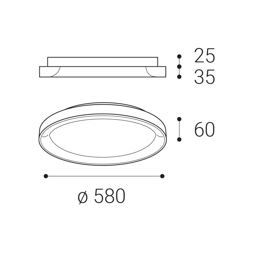 LED2 - LED Plafon BELLA LED/48W/230V 3000K/4000K brązowe
