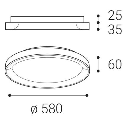 LED2 - LED Plafon BELLA LED/48W/230V 3000K/4000K czarne