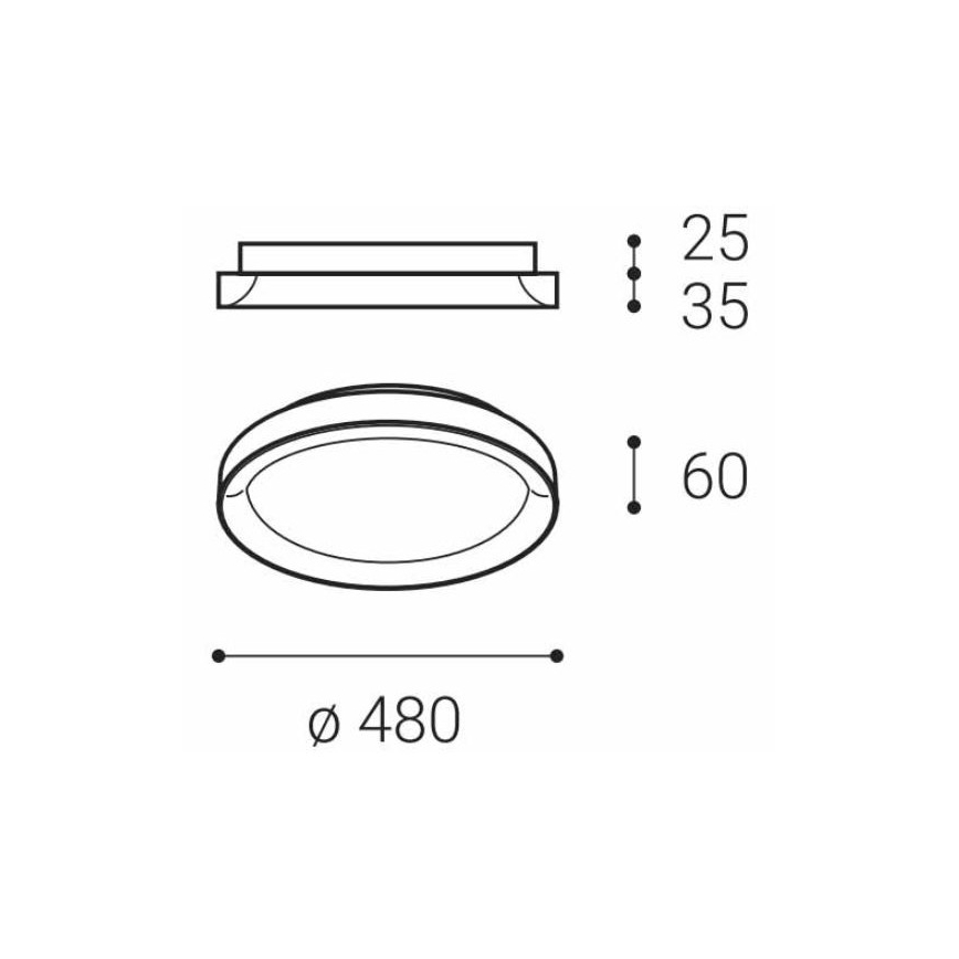 LED2 - LED Plafon BELLA SLIM LED/38W/230V 3000/4000K czarny