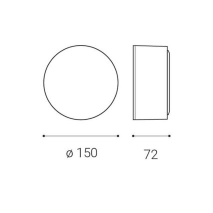 LED2 - LED Plafon BUTTON LED/12W/230V CRI 90 czarny