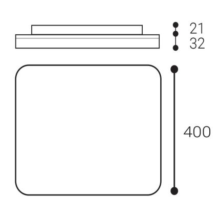 LED2 - LED Plafon łazienkowy SQUARE LED/38W/230V 3000K/3500K/4000K IP54 biały