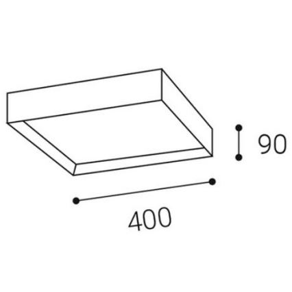 LED2 - LED Plafon MILO LED/30W/230V czarny 3000/4000K