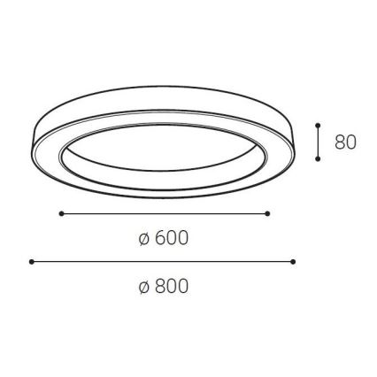 LED2 - LED Plafon SATURN LED/80W/230V 3000K/4000K czarne