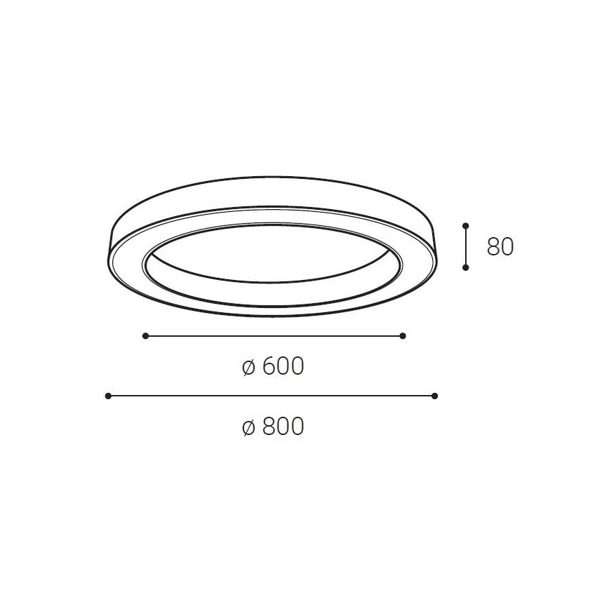 LED2 - LED Plafon SATURN LED/80W/230V 3000K/4000K czarne