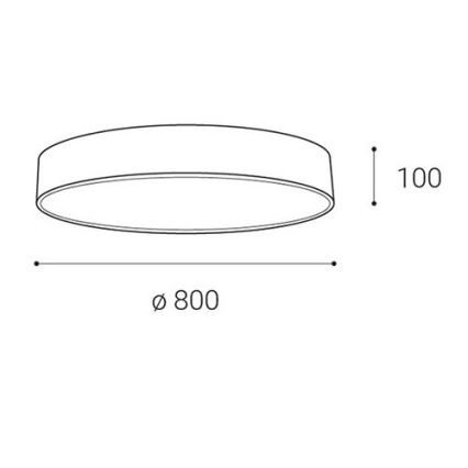 LED2 - LED Plafon ściemnialny MONO LED/100W/230V 3000K/4000K czarne