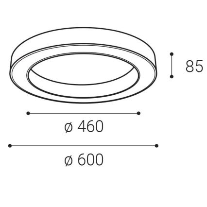 LED2 - LED Plafon ściemnialny SATURN LED/50W/230V 3000K/4000K białe