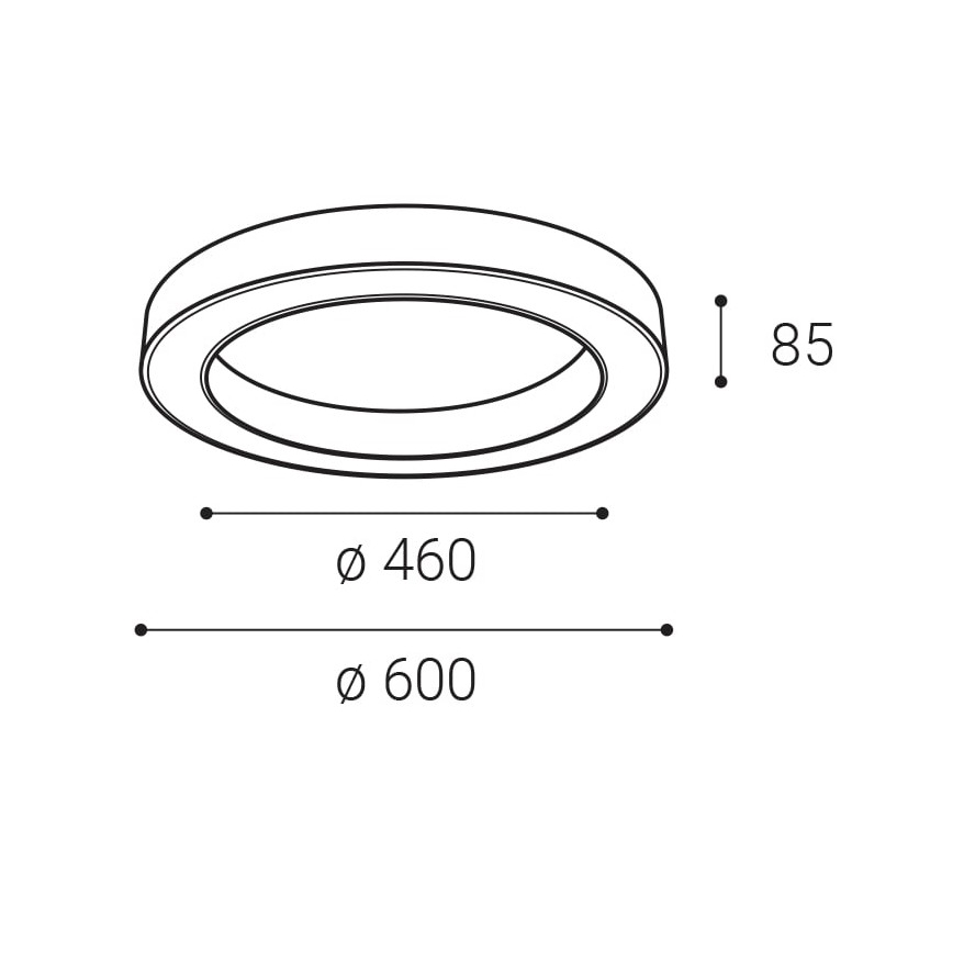 LED2 - LED Plafon ściemnialny SATURN LED/50W/230V 3000K/4000K białe