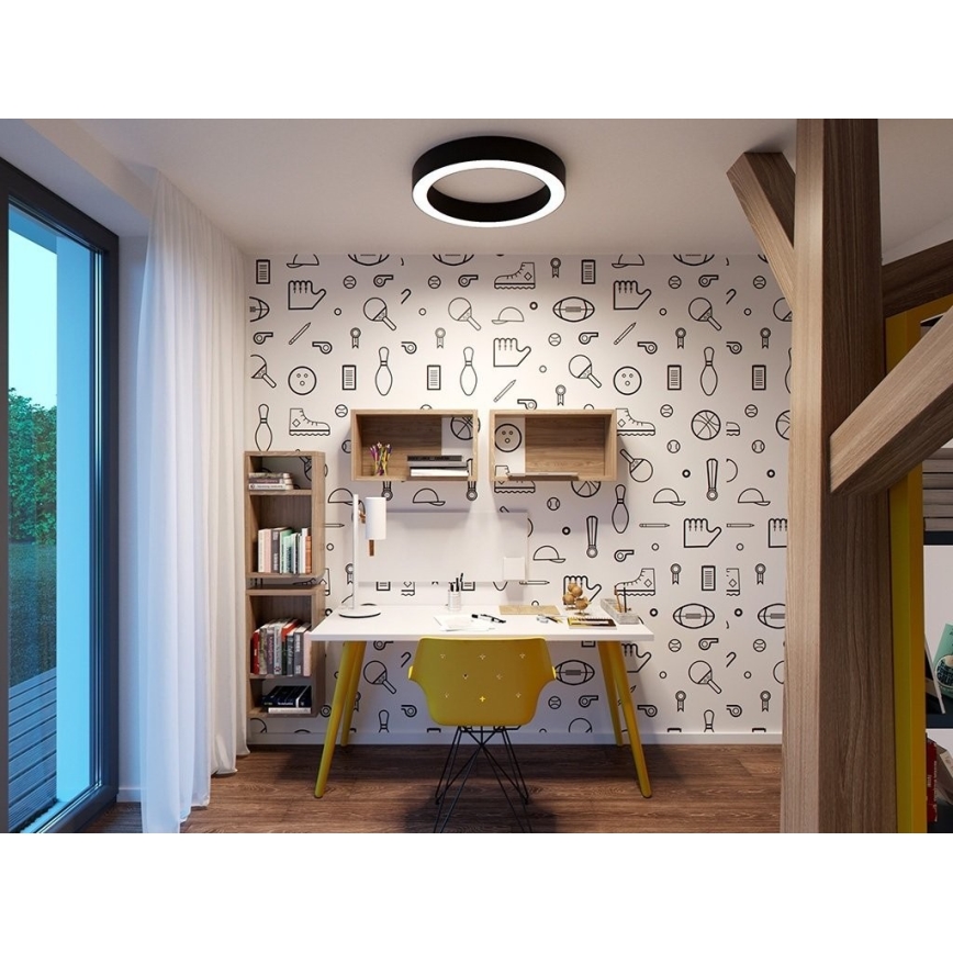 LED2 - LED Plafon ściemnialny SATURN LED/50W/230V 3000K/4000K czarne
