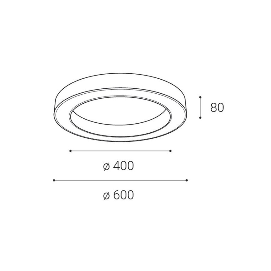 LED2 - LED Plafon ściemnialny SATURN LED/50W/230V 3000K/4000K czarne